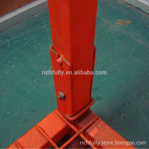4square tube posts Tire Stacking Rack with mesh board